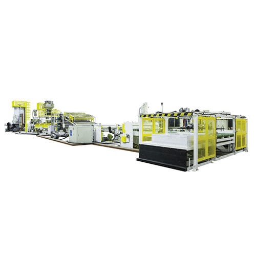 Linea di estrusione 3 strati - FK/TSE-100/150-2100 - Fong Kee Iron Works Co., Ltd. - di lastre / per termoplastici / per ABS