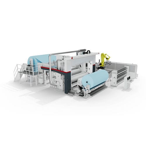 Taglierina ribobinatrice automatica - HYPERSLIT GIANT - IMS TECHNOLOGIES S.p.A. - modulare / per tessuti