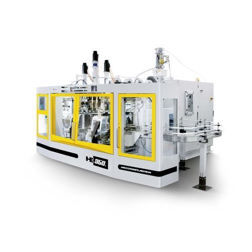 Macchina di soffiaggio di estrusione - HE350D/X - MECCANOPLASTICA GROUP - per l'industria cosmetica / per l'industria dell'imballaggio / per applicazioni farmaceutiche