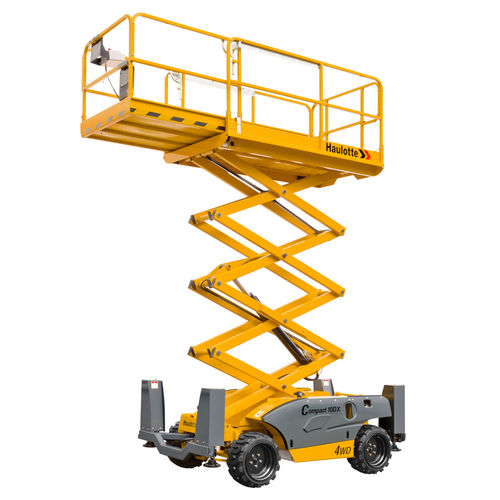 Piattaforma elevatrice a forbice semovente - COMPACT 10 DX - Haulotte - diesel / fuoristrada / da esterno
