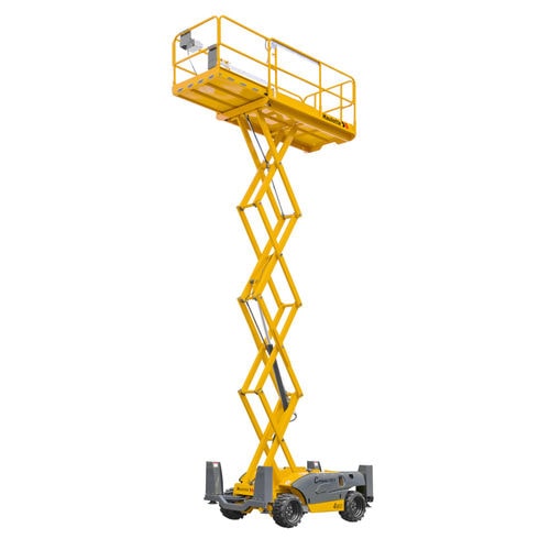 Piattaforma elevatrice a forbice mobile - COMPACT 12 DX - Haulotte - diesel / fuoristrada / da esterno