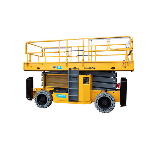 Piattaforma elevatrice a forbice su ruote - HS15 E - Haulotte - elettrica / per uso in interni ed esterni / per cantiere