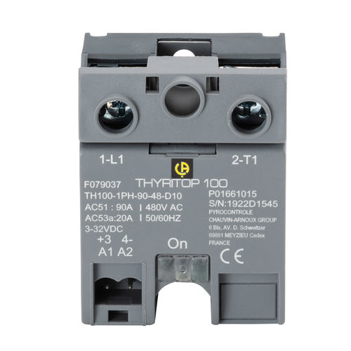 Relè statico 24 VDC - THYRITOP 100 - CHAUVIN ARNOUX - 220 V AC / di potenza / con dissipatore termico