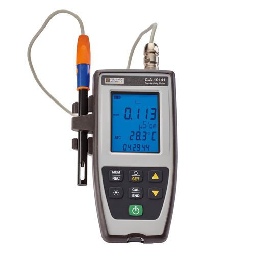 Conduttimetro portatile - CA 10141 - CHAUVIN ARNOUX - con display LCD / a tenuta stagna / di acqua pura