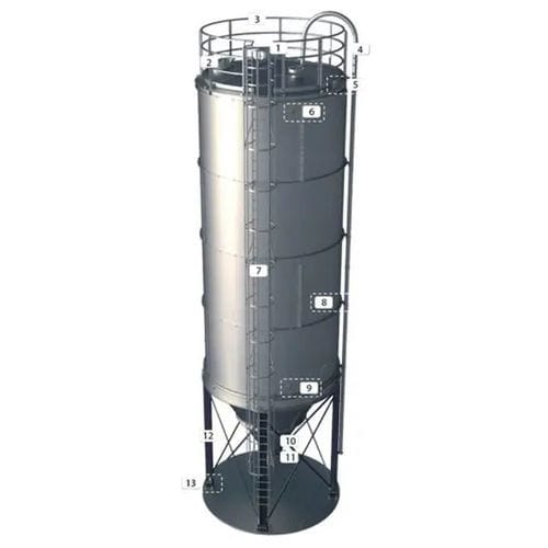Silo di polvere - Plastic Systems S.p.A. - per granuli / in alluminio