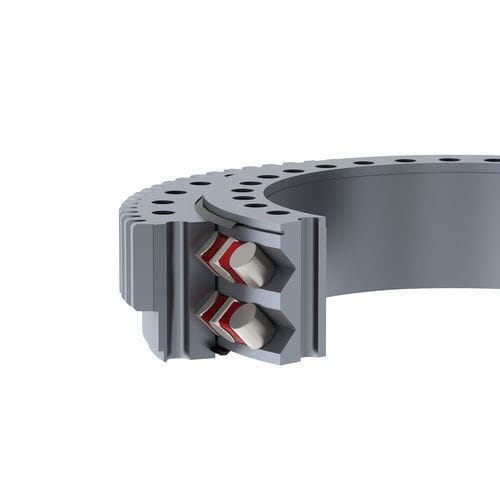 Ralla di orientamento a rulli incrociati - Crossed roller series - DEFONTAINE - ROLLIX - a dentatura esterna / a due corone / per centrale eolica