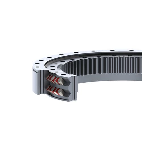 Ralla di orientamento a rulli incrociati - Crossed roller series - DEFONTAINE - ROLLIX - a dentatura interna / a due corone / per lavori pubblici (gru, escavatori)