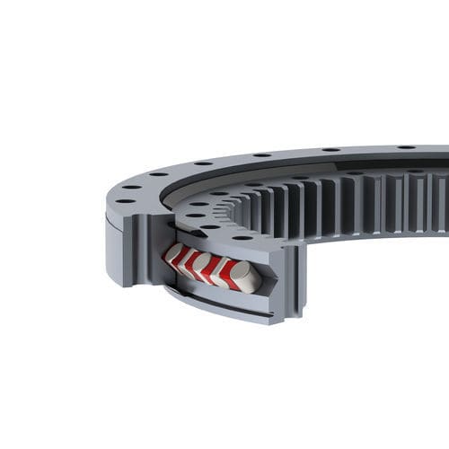 Ralla di orientamento a rulli incrociati - Crossed roller series - DEFONTAINE - ROLLIX - a dentatura interna / a corona singola / per lavori pubblici (gru, escavatori)