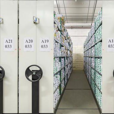 Scaffalatura per magazzino di stoccaggio - FERALCO - mobile / per pezzi piccoli / automatizzata