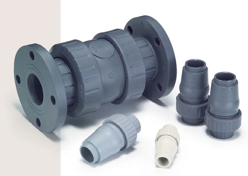 Valvola di ritegno a sfera - JB series - Shie Yu Machine Parts Industrial Co., Ltd. - con flangia / filettata / in PVC