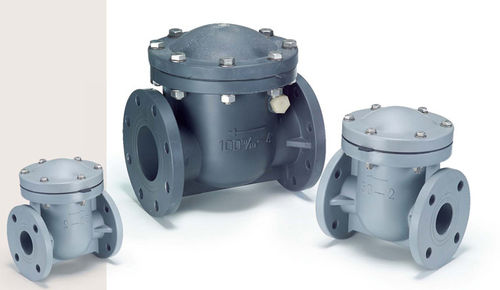 Valvola di ritegno a battente - JW300  - Shie Yu Machine Parts Industrial Co., Ltd. - con flangia / in PVC