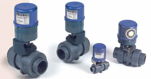 Valvola a sfera - CJ series - Shie Yu Machine Parts Industrial Co., Ltd. - a comando elettrico / di controllo / con flangia