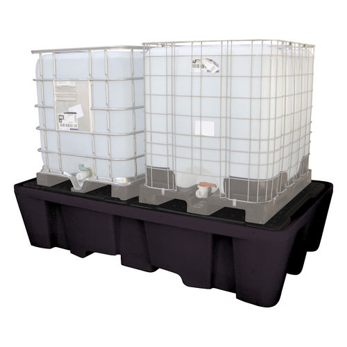 Vasca di raccolta per cubitainer - CUBI-PE 1200/2 - CEMO - in polietilene / autoportante