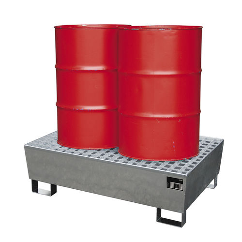 Vasca di raccolta multiuso - SW series - CEMO - per fusti / in acciaio galvanizzato / rigida