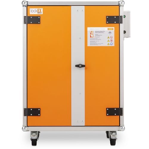 Armadio di stoccaggio - 8/5 Premium lockEX® 230 V - CEMO - con rotelle / con 2 sportelli / a porte battenti