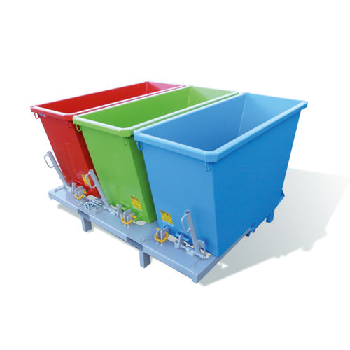 Benna ribaltabile per carrello elevatore - GS MULTI - GOUBARD - con ruote