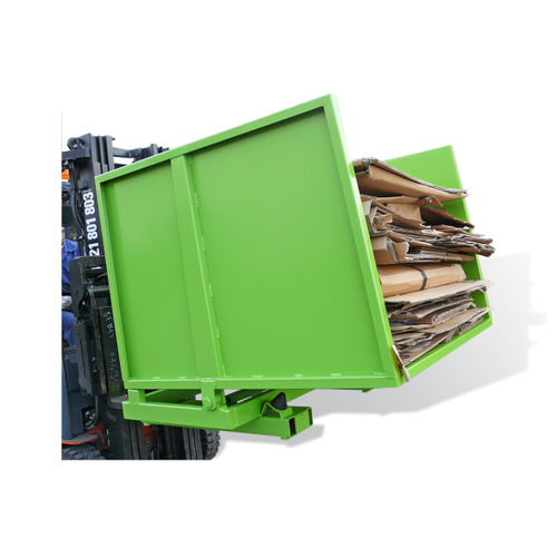 Benna ribaltabile per carrello elevatore - BC series - GOUBARD - aperta / automatica