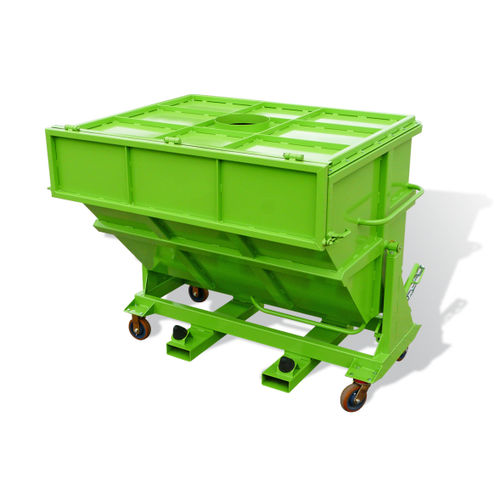 Benna auto-basculante per aspirapolvere industriale - AS series - GOUBARD - per rifiuti / per carrello elevatore / con ruote