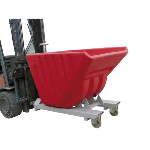Benna ribaltabile per rifiuti - GM series - GOUBARD - con ruote / in plastica / automatica