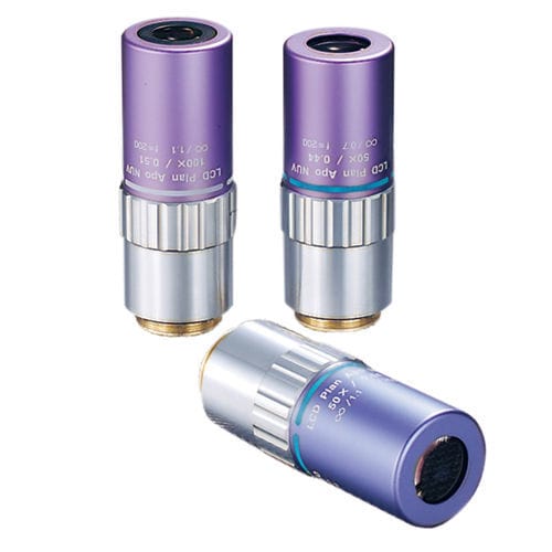 Obiettivo per microscopio a fuoco fisso - M Plan Apo NUV LCD - MITUTOYO - per ispezione / UV / apocromatico