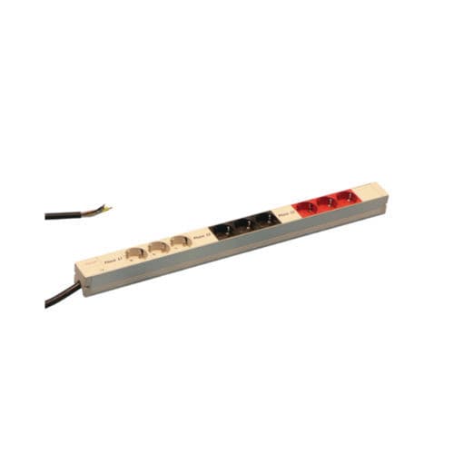 Multipresa con interruttore - 60110-219 - nVent Schroff GmbH - trifase / 9 prese