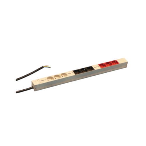 Multipresa con interruttore - 60110-233 - nVent Schroff GmbH - trifase / 9 prese