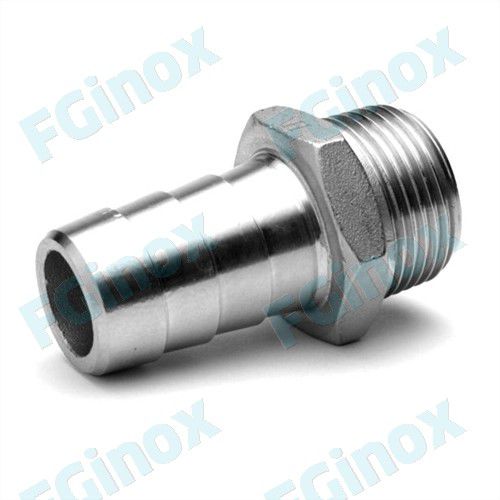 Adattatore idraulico per tubi - AH25G - FG INOX - filettato maschio / in acciaio inossidabile / esagonale