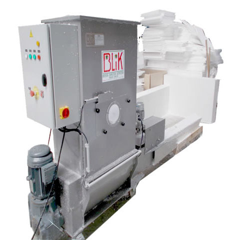Compattatore per rifiuti per polistirolo - POLY-2000 - BLIK - per plastica / fisso / a carico dall'alto
