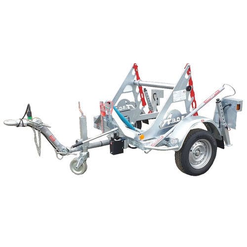 Rimorchio porta tamburi - RD 75 - CABLE EQUIPEMENTS - per trasporto e posa di cavi / a un asse / trainato