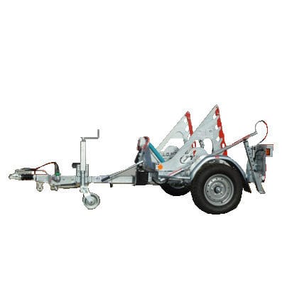 Rimorchio porta tamburi - 150 TF - CABLE EQUIPEMENTS - per trasporto e posa di cavi / a un asse / trainato