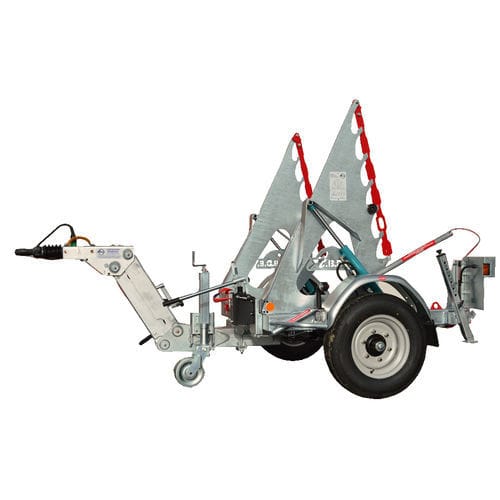 Rimorchio porta tamburi - RD 200 - CABLE EQUIPEMENTS - per trasporto e posa di cavi / a un asse / trainato