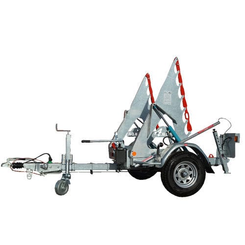 Rimorchio porta tamburi - RD 200 TF - CABLE EQUIPEMENTS - per trasporto e posa di cavi / a un asse / trainato