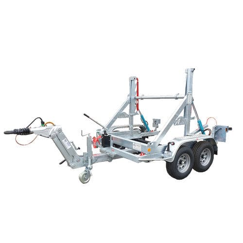 Rimorchio porta tamburi - RD 350 - CABLE EQUIPEMENTS - per trasporto e posa di cavi / a 2 assi / trainato