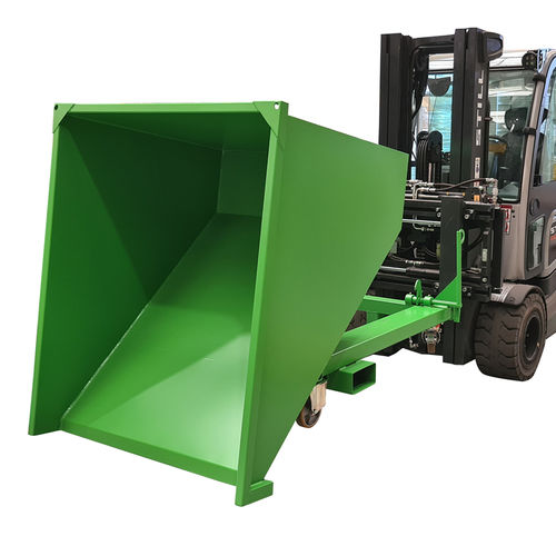 Benna auto-basculante per rifiuti - BBA series - MANERGO - per carrello elevatore / con ruote