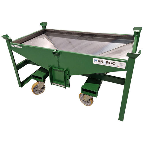 Contenitore di stoccaggio - CAV250R-4407 - MANERGO - in metallo / 4 ruote / con fondo apribile