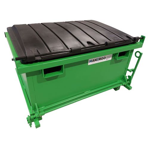 Benna ribaltabile per rifiuti - BAFO400AC-4470 - MANERGO - per prodotti sfusi / per carrello elevatore / con fondo apribile