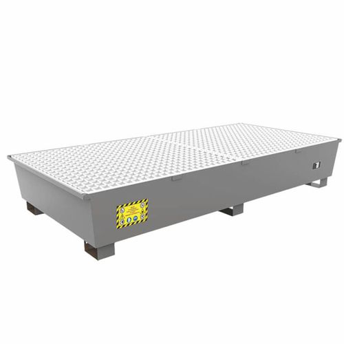Vasca di raccolta per contenitore IBC - BAS1000-2 - MANERGO - 2 fusti / 8 fusti / in acciaio galvanizzato