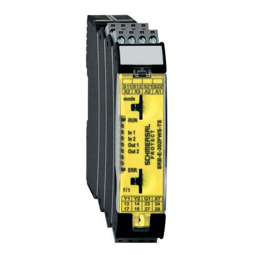 Monitor di sicurezza per l'arresto - SRB-E-302FWS-TS - SCHMERSAL - a innesto / su guide DIN