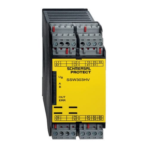 Monitor di sicurezza per l'arresto - SSW303HV - SCHMERSAL - su guide DIN