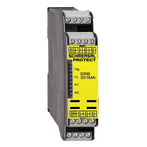 Relè di sicurezza per barriera fotoelettrica - SRB301MA-24V - SCHMERSAL - su guida DIN / monocanale