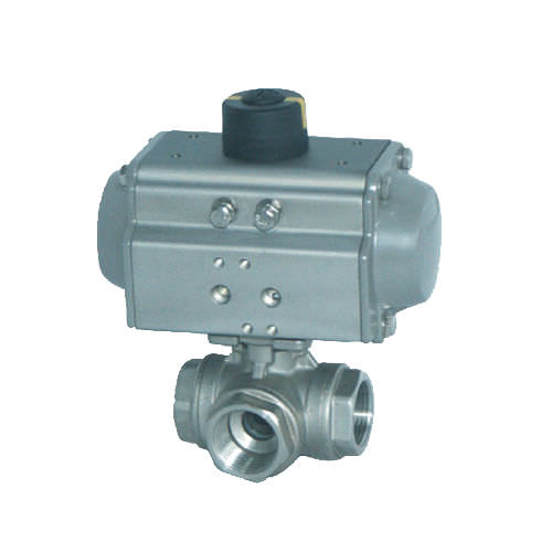 Valvola a sfera - Q614(5)F-16P/R, DNV, CE - Zhejiang Kangsaite Valve Co., Ltd. - a comando pneumatico / a 3 vie