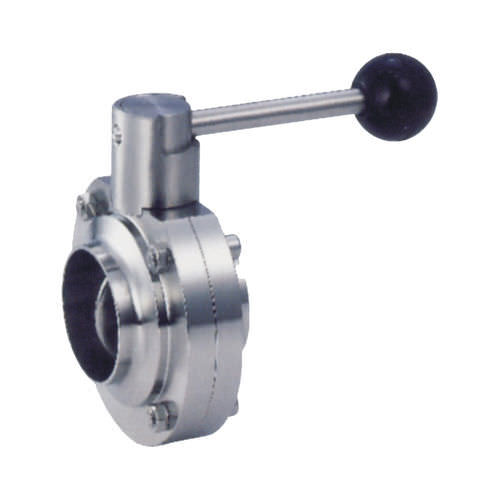 Valvola a farfalla - D61X-10P/R - Zhejiang Kangsaite Valve Co., Ltd. - a leva / per liquidi alimentari e bevande / a saldare