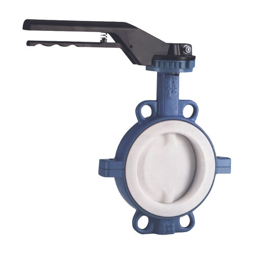 Valvola a farfalla - D71F -16C series - Zhejiang Kangsaite Valve Co., Ltd. - a leva / per acqua / rivestita in PTFE