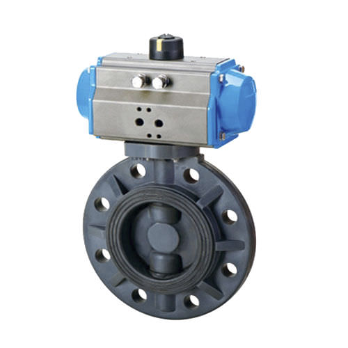 Valvola a farfalla - D671X-10PVC, DNV, CE - Zhejiang Kangsaite Valve Co., Ltd. - a comando pneumatico / in plastica