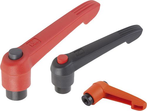 Leva di bloccaggio con impugnatura in plastica - 06600 - norelem - Éléments standard mécaniques - con inserto filettato