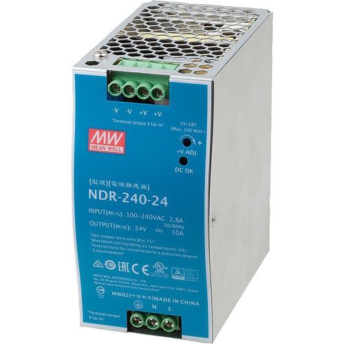 Alimentatore elettrico su guida DIN - 82100-10 - norelem - Éléments standard mécaniques - AC/DC / a commutazione / monofase