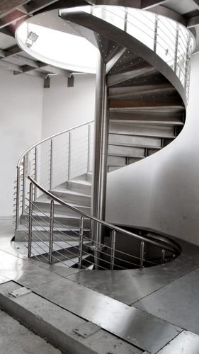 Scala a chiocciola - VLS Technologies - in acciaio inossidabile / con barre / modulare