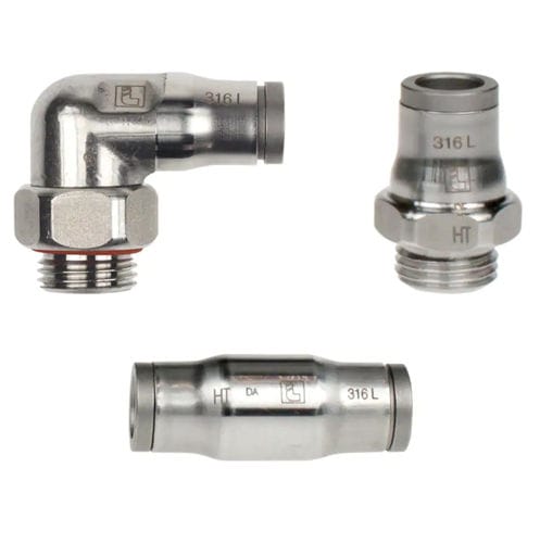 Raccordo pneumatico - LF 3800 - Parker Legris - ad avvitamento / push-in / in acciaio inossidabile