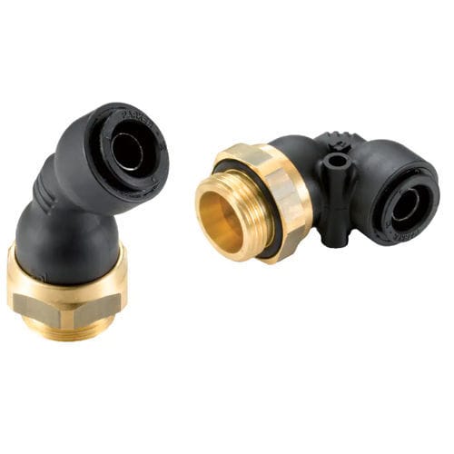 Raccordo pneumatico - C68UNPMK10M12	 - Parker Legris - ad avvitamento / a T / gomito a 90°
