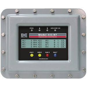 Centrale di rilevazione gas multicanale - X40 - Teledyne Gas And Flame Detection - display LCD / programmabile